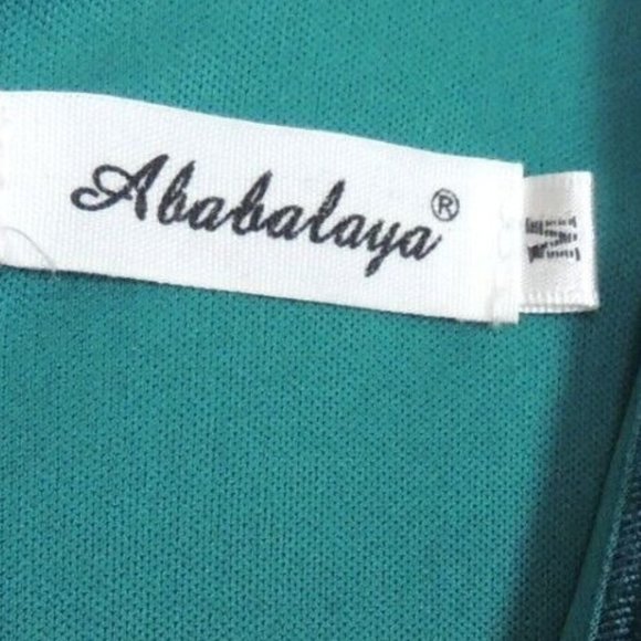 Babalet Sz M Women's Elegant Green Velvet Formal Dress Evening/Prom Sleeveless - Picture 7 of 12